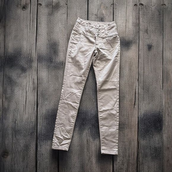 Pale Pink Three Button Jeans * Tinseltown * Size 0 - Picture 10 of 14